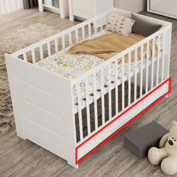   Todi White Bunny Gurulós ágyneműtartó 70×140 cm-es átalakítható babaágyhoz