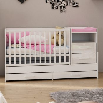 Todi White Bunny 5 az 1-ben multifunkciós Kombi babaágy