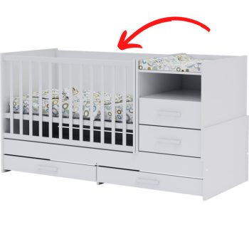 Todi White Bunny Hátsó oldalrács Kombi babaágyhoz