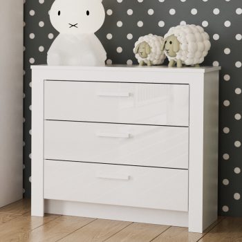 Todi White Bunny 3 fiókos gyerek komód