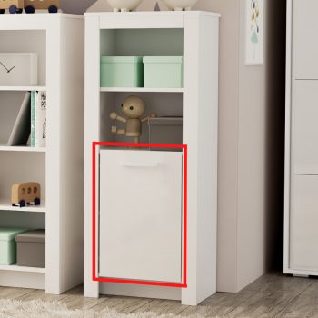 Todi White Bunny Ajtó keskeny nyitott polcos szekrényhez